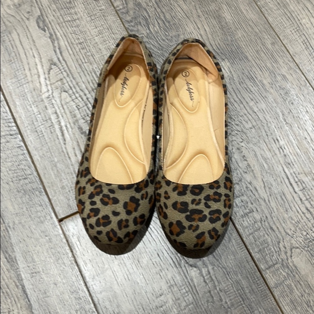 Brand New Leopard print flats. Size 2